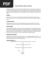 Project Profile On Bakery Products: Mixing of Ingredients Except Flour in Required Proportion in Paste Form