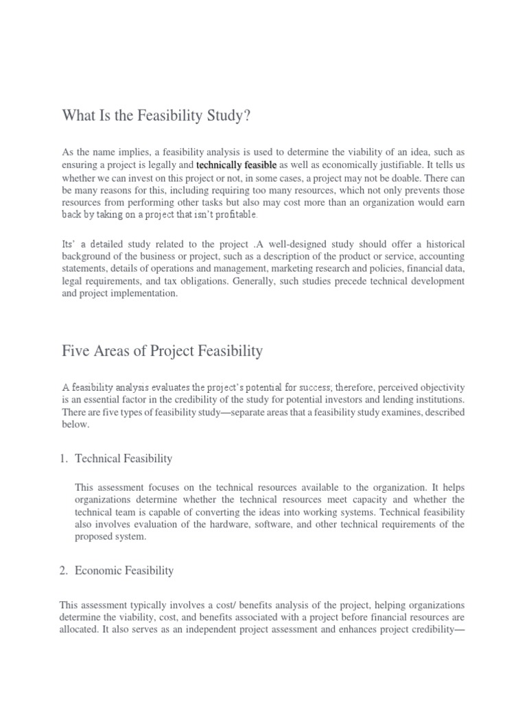 Understanding Feasibility Studies | PDF | Feasibility Study | Business