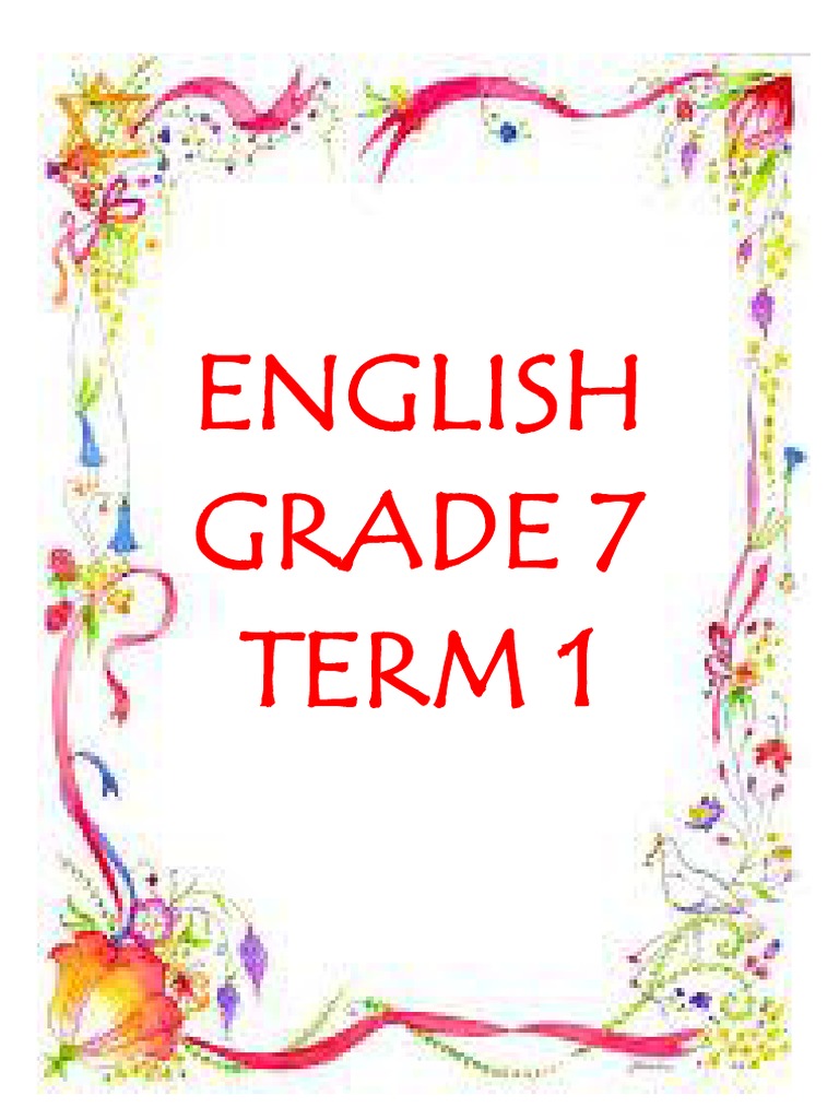 English Grade 7 Term 1 | Download Free PDF | Poetry | Noun
