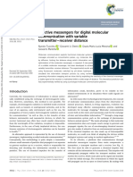 Reactive Messengers For Digital Molecular Communication With Variable Transmitter Receiver Distance PDF