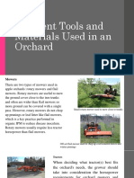 Different Tools and Materials Used in An Orchard