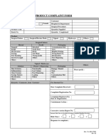 BD-CF001 Rev 02 Product Complaint Form