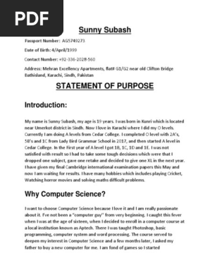 Statement of Purpose