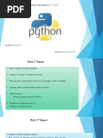 SIX Week Internship On: Python