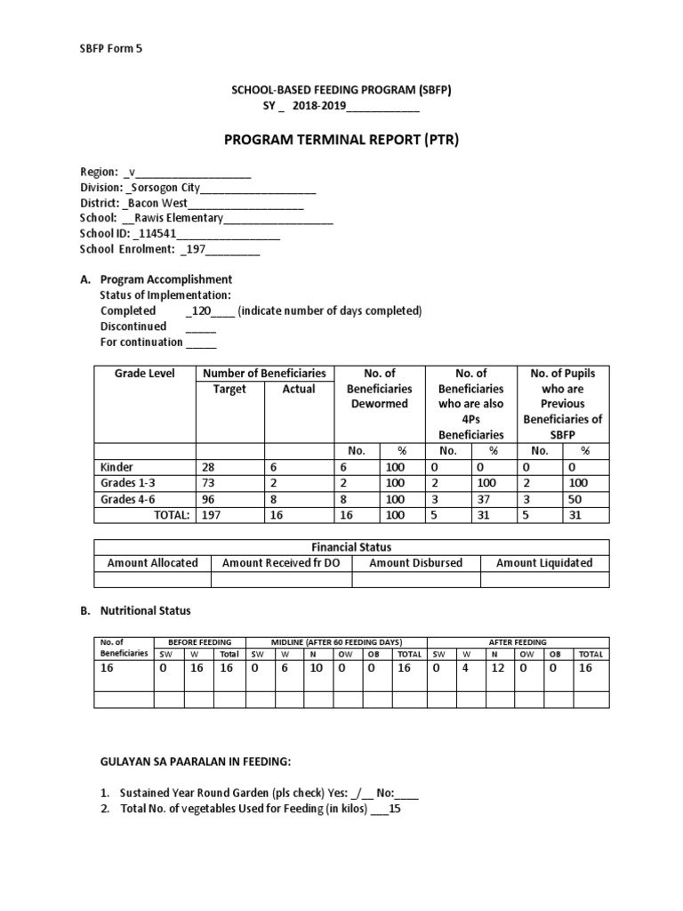 Program Terminal Report | PDF | Business