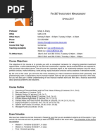 FIN 367 Investment Management Mindy Zhang 03500 03510 03515