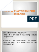 ICT- A Tool for Advocacy and Social Reform