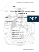 Contaminantes y Autorizaciones de Vertidos