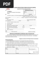 Degree Form