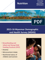 Nutrition: 2015-16 Myanmar Demographic and Health Survey (MDHS)