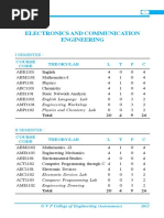 Electronics and Communication Engineering: I Semester