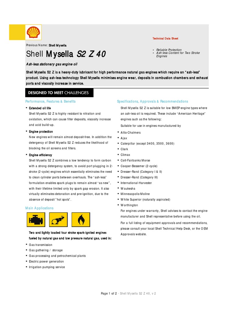 331135508 Shell Mysella S2 Z 40 Old Name R 40 Pdf Motor Oil