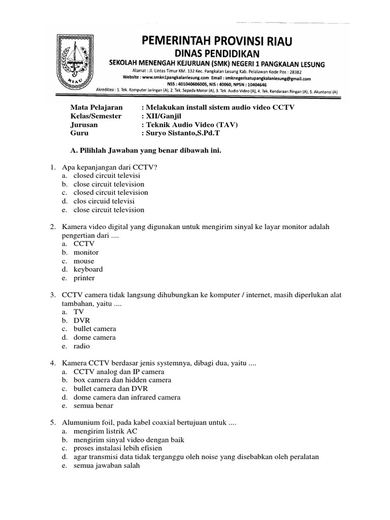 Soal Cctv