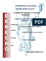 Clases de Derecho Penal - Carmen Elizabeth Villegas Yovera - 2do A