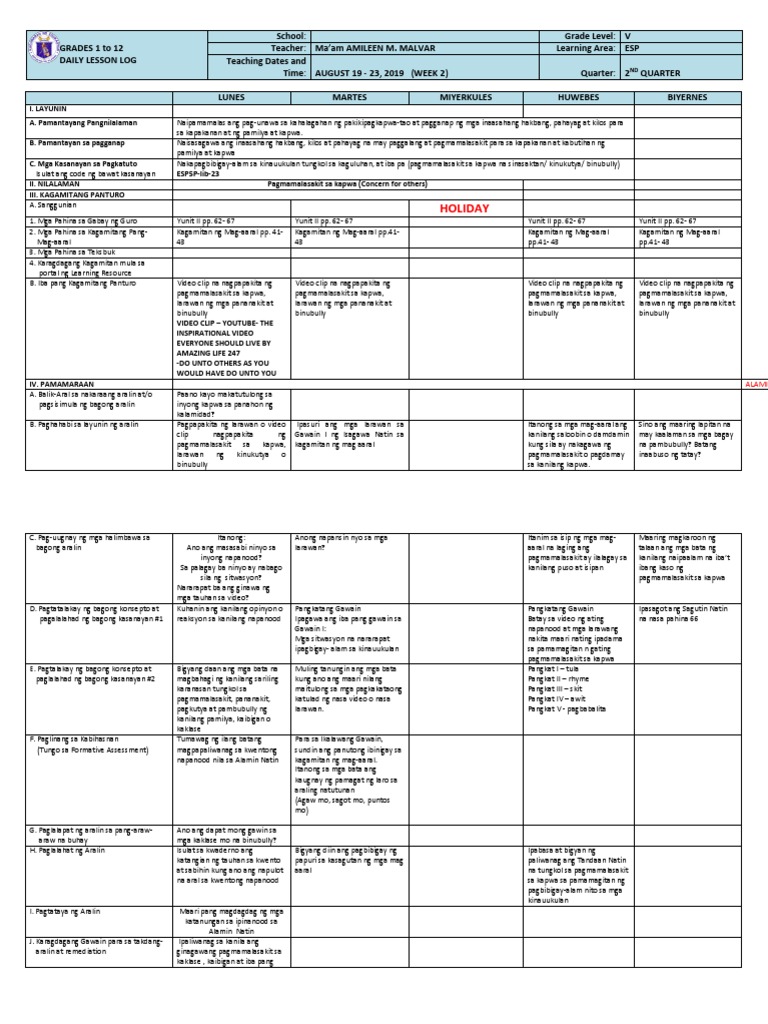 Esp 5 - Q2 - W2 DLL | PDF