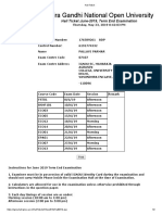 Indira Gandhi National Open University: Hall Ticket June-2019, Term End Examination