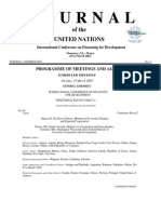 JOURNAL OF THE UNITED NATIONS: International Conference On Financing For Development - EurOrient: Tuesday, 19 March 2002 No. 3