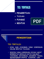 Tes Tertulis Pelatihan Soal