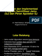 Program Saintifikasi Jamu Dan Apoteker SJ PDF