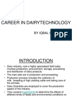 Career in Dairytechnology: by Iqbal Singh