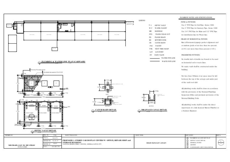 Plumbing Plan for Car Display Center | PDF | Plumbing | Tap (Valve)