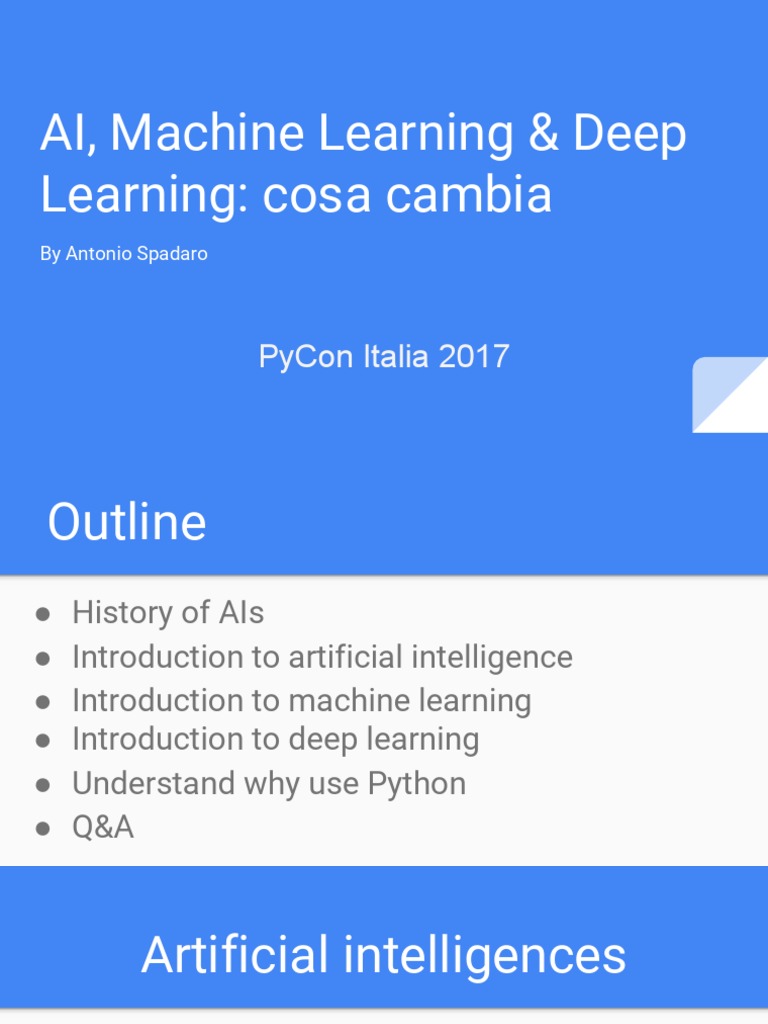 AI, ML & Deep Learning Overview | PDF | Computers | Technology ...