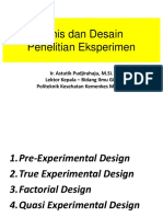 Jenis Dan Desain Penelitian Eksperimen