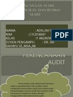 Perencanaan Audit, Materialitas, Risiko Audit