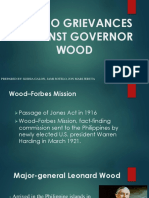 FILIPINO GRIEVANCES AGAINST GOVERNOR WOOD
