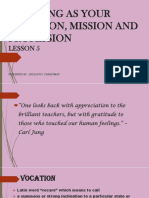 Report 5 Teaching As Your Vocation Mission