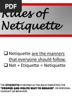 Rules of Netiquette