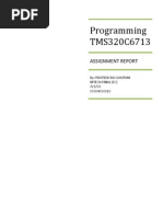 Programming Tms320c6713 Report by PRATEEK