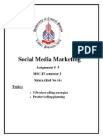 Social Media Marketing: Assignment # 3 MSC-IT Semester 2 Nimra (Roll No 14) Topics