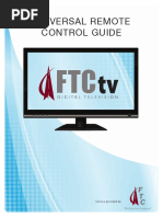 Universal Remote Control Guide: Service Provided by