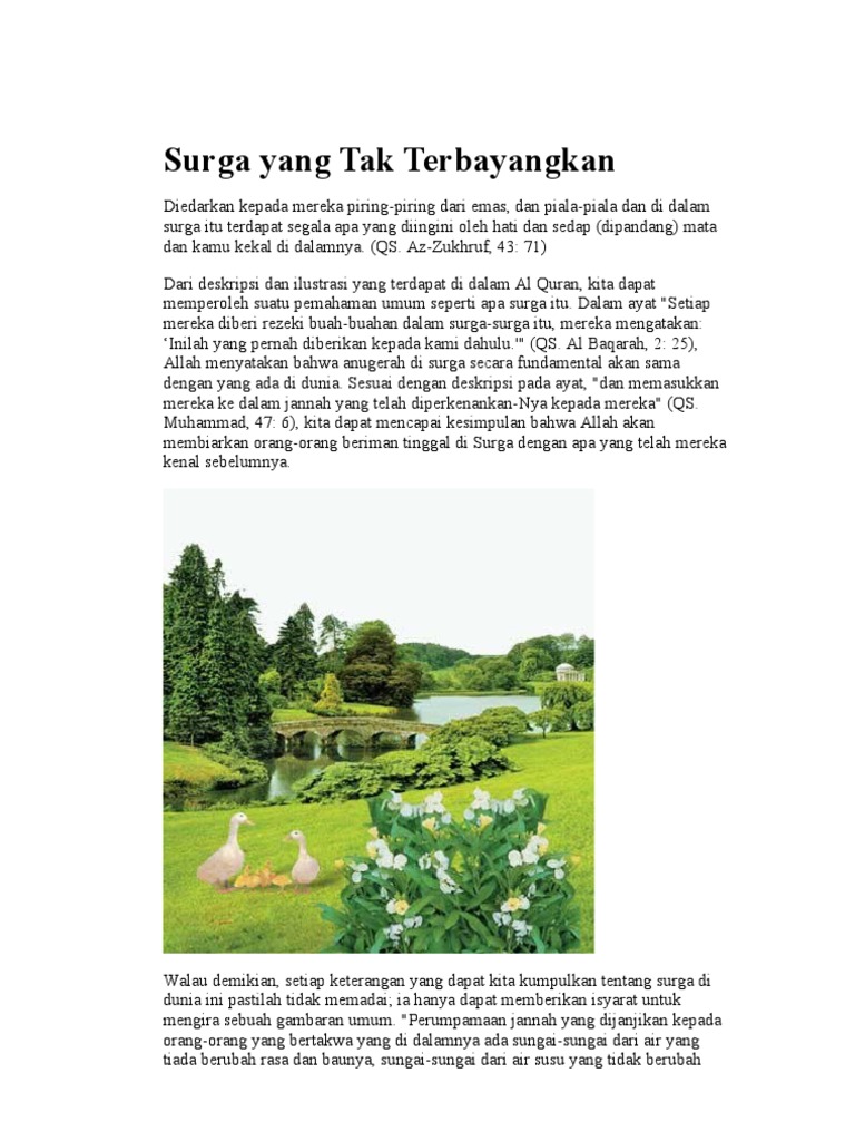 Surga Yang Tak Terbayangkan