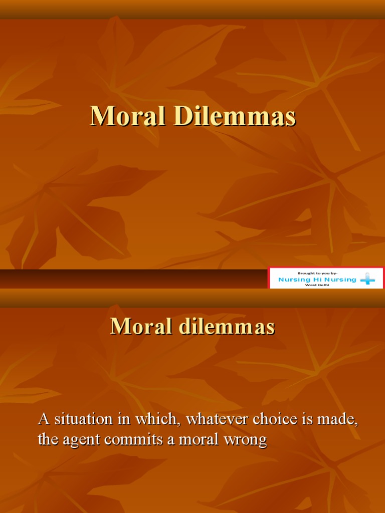 Moral Dilemma PDF PDF Morality Philosophical Theories