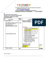 MR - Surendar Gade: DATE: 24/APR/18 Proforma Invoice No: Th-Hyd986