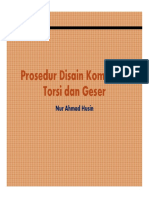 Prosedur Disain Kombinasi Torsi Dan Geser: Nur Ahmad Husin