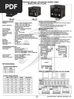 (Models: XTM - 443 / 773 / 993) : DIP Switch Setting:-1) Timer Mode Setting