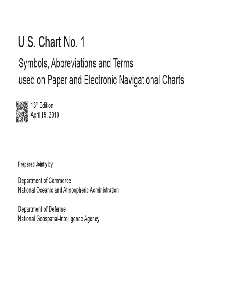 U.S. Chart No. 1 Symbols, Abbreviations and Terms Used On Paper and