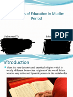 Objectives of Education in Muslim Period