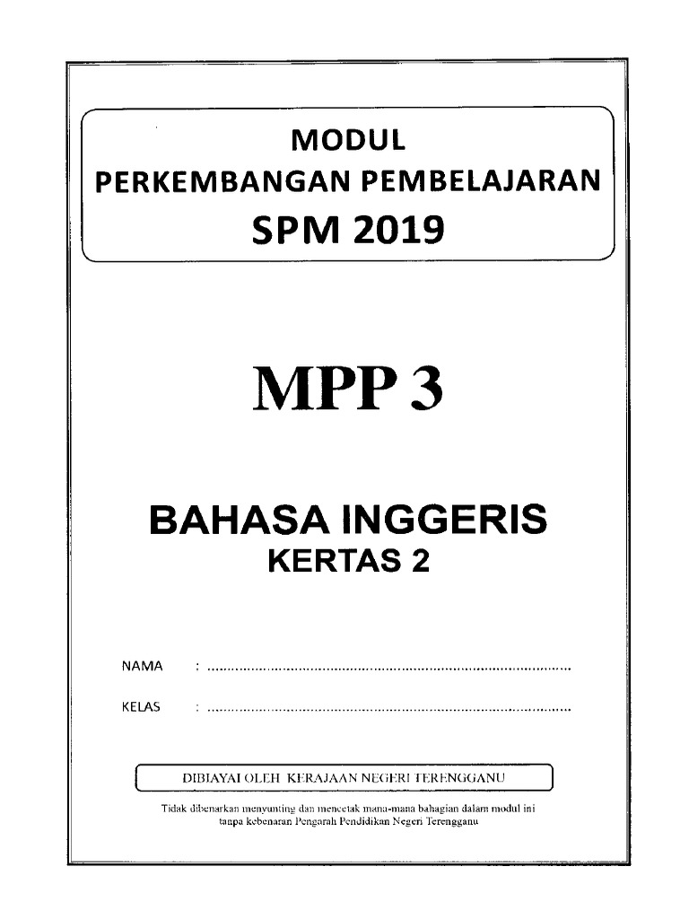English K2 Terengganu Mpp3 2019 Pdf