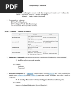 Compounding & Inflection: Head Word Grammatically Semantically