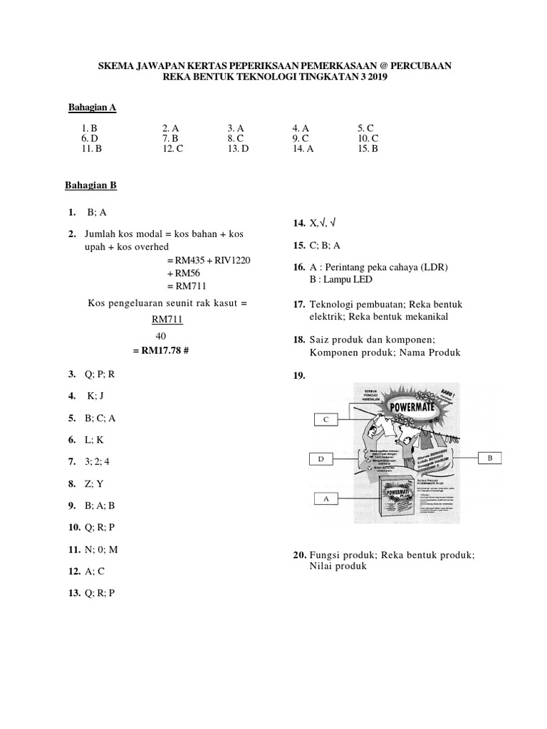 Rbt Skema Jawapan Soalan Percubaan Pt3 2019 Pdf Pdf