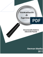 Sistematizacion de Experiencias Aportes Desde La Educacion Popular PDF