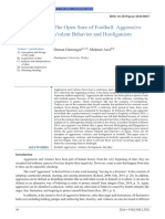 (18994849 - Physical Culture and Sport. Studies and Research) The Open Sore of Football - Aggressive Violent Behavior and Hooliganism