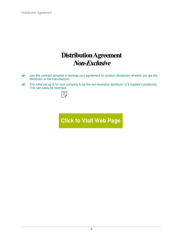 Distribution Wholesale Reseller Agreement Non PDF Franchising Law