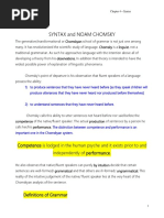 Syntax and Noam Chomsky