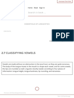 Classifying Vowels - Essentials of Linguistics