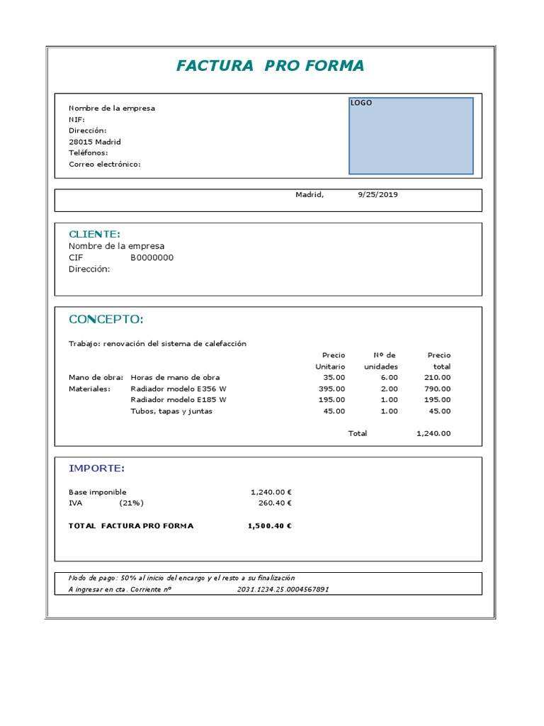 Factura Pro Forma | PDF